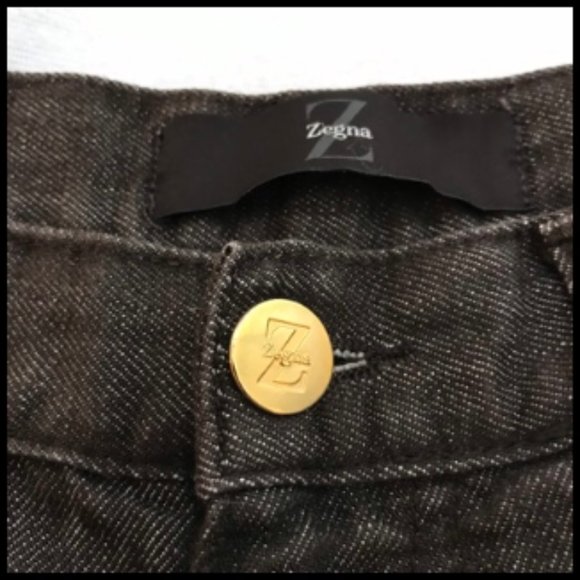 Zegna Made In Italy Brown Classic Fit Regular Rise Mens Jeans Size 33 - Picture 4 of 16
